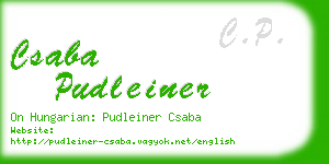 csaba pudleiner business card